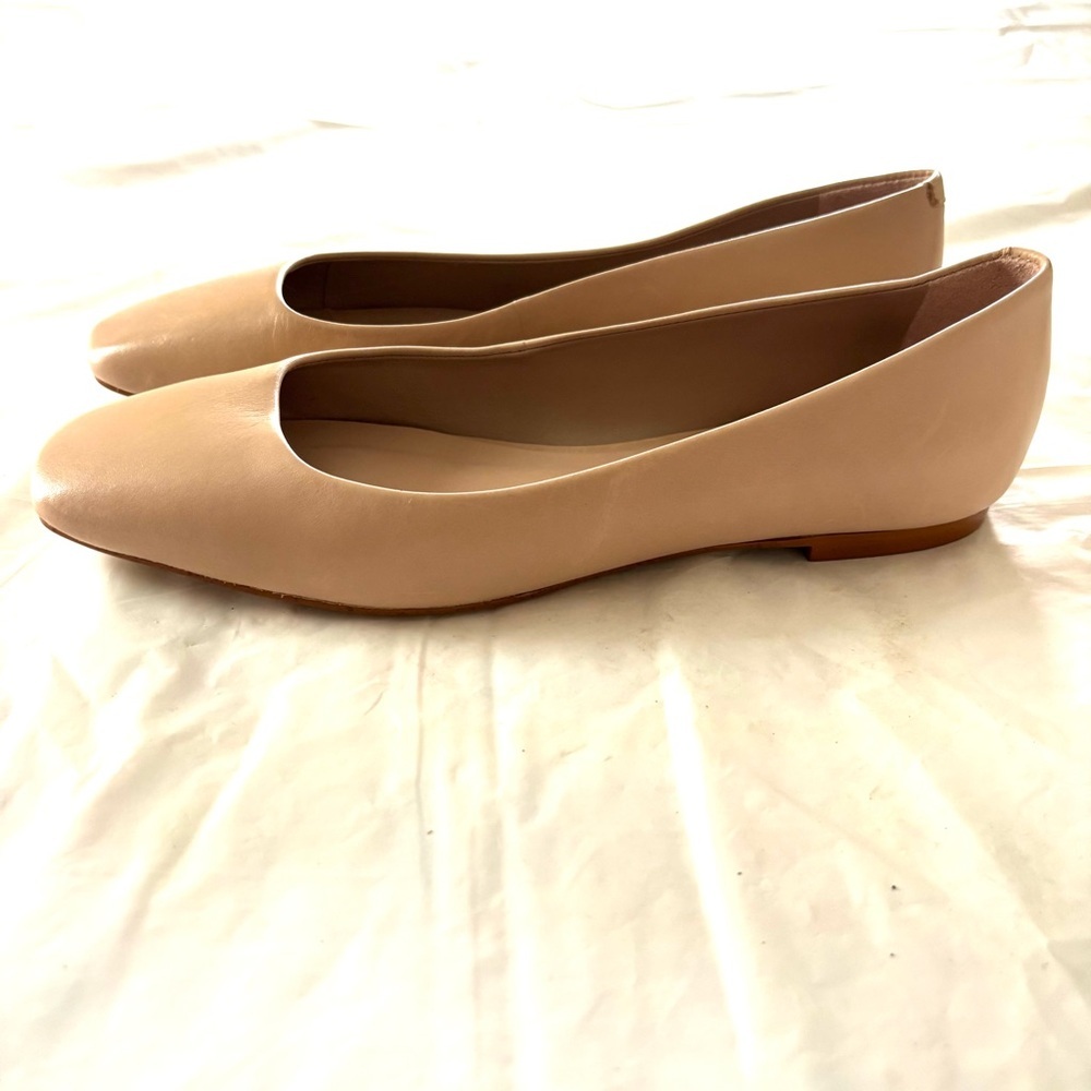 NWT Aldo Bridgette Blush Pink Ballerina Leather Flats Shoes SZ 7 shoe stickers
